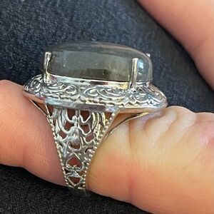 Antique labradorite sterling 925 silver